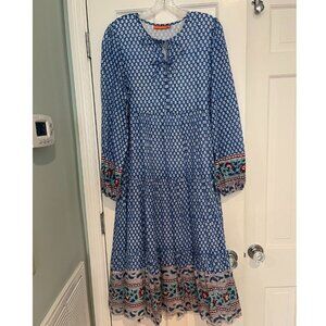 Oliphant Dress, Long Sleeve Midi Campania Blue